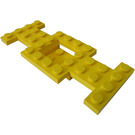 LEGO Geel Auto Basis 4 x 10 x 0.67 met 2 x 2 Open Midden (4212)