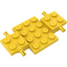 LEGO Žlutá Auto Základna 7 x 4 x 0.7 (2441 / 68556)