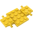 LEGO Geel Auto Basis 7 x 4 x 0.7 (2441 / 68556)