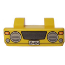 LEGO Yellow Car Grille 2 x 6 with Two Pins with Headlights and 'JS 4654' (45409 / 45859)