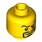 LEGO Yellow Castle Head (Recessed Solid Stud) (3626 / 96086)