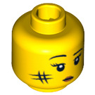 LEGO Geel Cave Woman Hoofd (Verzonken Solid Stud) (3626 / 97096)