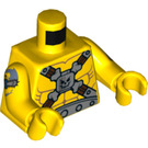 LEGO Yellow Chainsaw Dave Minifig Torso (973 / 76382)