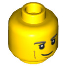 LEGO Žlutá Chase McCain Hlava (Zapuštěný pevný cvoček) (3626 / 12775)