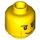 LEGO Geel Chase McCain Hoofd (Veiligheids Stud) (3626 / 12775)