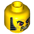LEGO Gelb Chen Minifigure Kopf (Einbau-Vollbolzen) (3626 / 19302)