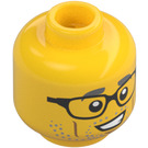 LEGO Giallo Chief Wheeler Minifigure Testa (Perno solido incassato) (3626 / 66173)