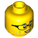 LEGO Yellow Chief Wheeler Minifigure Head (Recessed Solid Stud) (3626 / 66173)