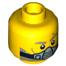 LEGO Geel Chuck Stonebreaker Hoofd (Verzonken Solid Stud) (3626 / 13126)
