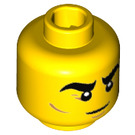 LEGO Yellow Circus Strong Man Minifigure Head (Recessed Solid Stud) (3626 / 32613)