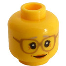 LEGO Amarillo City People Pack Grandmother Minifigura Cabeza (Espiga sólida hueca) (3626 / 26848)