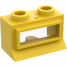 LEGO Yellow Classic Window 1 x 2 x 1 with Long Sill and Glass