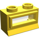 LEGO Gul Classic Fönster 1 x 2 x 1 med avtagbart glas