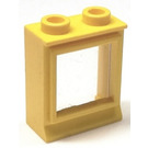 LEGO Jaune Classic Fenêtre 1 x 2 x 2 avec verre fixe (73594)