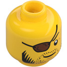 LEGO Amarillo Clutch Powers Minifigura Cabeza (Espiga sólida hueca) (3626 / 52889)