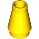 LEGO Geel Kegel 1 x 1 zonder Top groef (4589 / 6188)