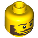 LEGO Yellow Conquistador Head (Safety Stud) (3626 / 10020)