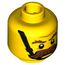 LEGO Yellow Constable Head (Recessed Solid Stud) (3626 / 14610)