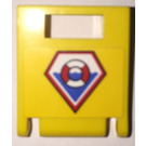 LEGO Gelb Container Box 2 x 2 x 2 Tür mit Slot mit Coast Bewachen Logo Aufkleber (4346)