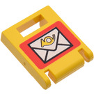 LEGO Giallo Contenitore Scatola 2 x 2 x 2 Porta con Fessura con Mailbox (80172 / 81777)