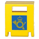 LEGO Giallo Contenitore Scatola 2 x 2 x 2 Porta con Fessura con Post logo (4346 / 83163)