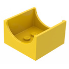 LEGO Yellow Container Box 4 x 4 x 2 with Hollowed-Out Semi-Circle (4461)