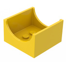 LEGO Geel Container Doos 4 x 4 x 2 met Hollowed-Out Semi-Cirkel (4461)