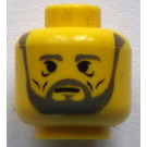 LEGO Yellow Count Dooku Head (Safety Stud) (3626)