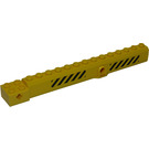 LEGO Yellow Crane Arm Outside with Pegholes with Black and Yellow Danger Stripes (Both Sides) Sticker (57779)