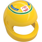 LEGO Yellow Crash Helmet with Green Ring and Blue / Red Markings (2446 / 106960)