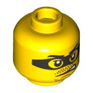 LEGO Gelb Criminal (60371) Minifigure Kopf (Einbau-Vollbolzen) (3626 / 101362)