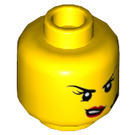LEGO Geel Criminal Minifigure Hoofd (Verzonken Solid Stud) (3626 / 43217)