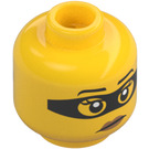 LEGO Jaune Criminel Minifigurine Tête (Montant solide encastré) (3626 / 84784)