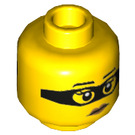 LEGO Geel Criminal Minifigure Hoofd (Verzonken Solid Stud) (3626 / 84784)