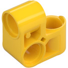 LEGO Yellow Cross Block Bent 90 Degrees with Three Pinholes (44809)