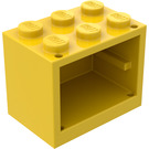 LEGO Gul Skab 2 x 3 x 2 med solide knops (4532)