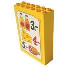 LEGO Geel Kast 2 x 6 x 7 Fabuland met 3, 5, Eten Sticker