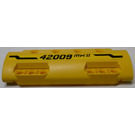 LEGO Yellow Curved Panel 11 x 3 with 10 Pin Holes with '42009 MKII' (Right) Sticker (11954)
