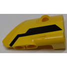 LEGO Yellow Curved Panel 2 Right with Black Stripe Sticker (87086)