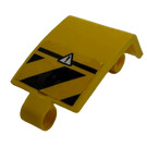 LEGO Yellow Curved Panel 3 x 6 x 3 with Exclamation Mark and Black and Yellow Danger Stripes (Model Left) Sticker (24116)
