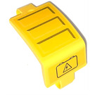 LEGO Geel Gebogen Paneel 3 x 6 x 3 met Drie Slots  & High Voltage Rechtsaf  Sticker (24116)