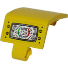 LEGO Yellow Curved Panel 3 x 6 x 3 with 'WIND', '13.5', 'KS APP' with Green and Red Gauges Sticker (24116)