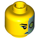 LEGO Gelb Cyborg Minifigure Kopf (Einbau-Vollbolzen) (3626 / 27966)