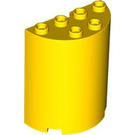 LEGO Geel Cilinder 2 x 4 x 4 Halve (6218 / 20430)