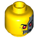 LEGO Giallo Cyrus Borg Minifigure Testa (Perno solido incassato) (3626 / 16213)