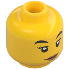 LEGO Gul Daisy Kaboom Minifigur Huvud (Infälld solid knopp) (3626 / 66174)