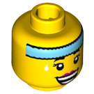 LEGO Yellow Dance Instructor Minifigure Head (Recessed Solid Stud) (3626 / 32745)