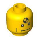 LEGO Gelb Demolition Dummy Kopf (Einbau-Vollbolzen) (3626 / 88014)