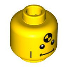 LEGO Yellow Demolition Dummy Head (Safety Stud) (3626 / 88014)