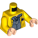 LEGO Gul Dennis Nedry Minifigur Kropp (973 / 76382)